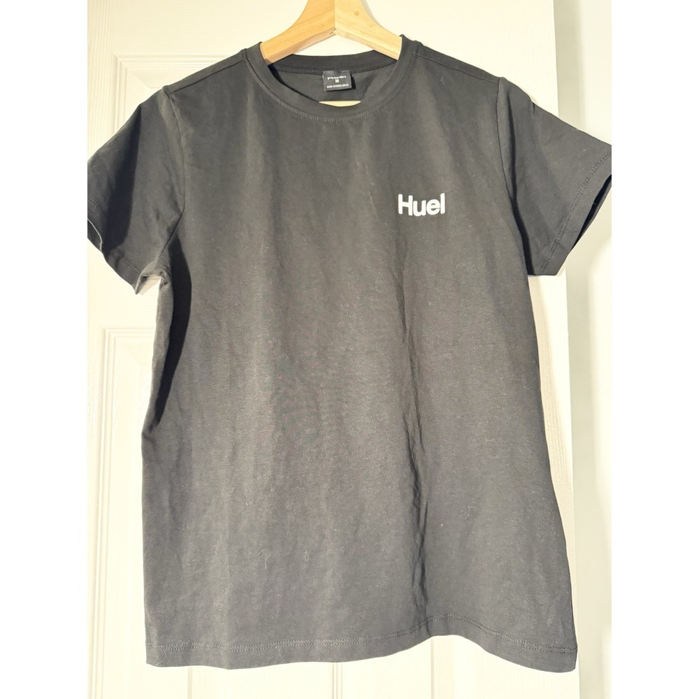 Huel Black Logo T-Shirt Women Sz M Basic Cotton Stretch Sustainable Soft Daily